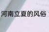 河南立夏的风俗 河南立夏有什么风俗