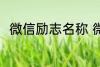 微信励志名称 微信励志名称有哪些