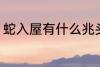 蛇入屋有什么兆头 蛇入屋是什么意思