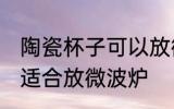 陶瓷杯子可以放微波炉 陶瓷杯子适不适合放微波炉