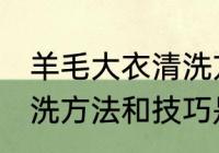 羊毛大衣清洗方法和技巧 羊毛大衣清洗方法和技巧是什么