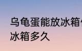 乌龟蛋能放冰箱保鲜吗 乌龟蛋可以放冰箱多久