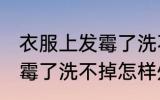 衣服上发霉了洗不掉怎么办 衣服上发霉了洗不掉怎样处理
